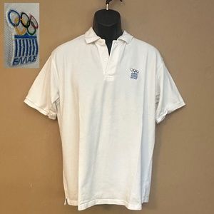 Athens 2004 Olympics Embroidered Polo XXL 100% cotton Gently worn AUTHENTIC